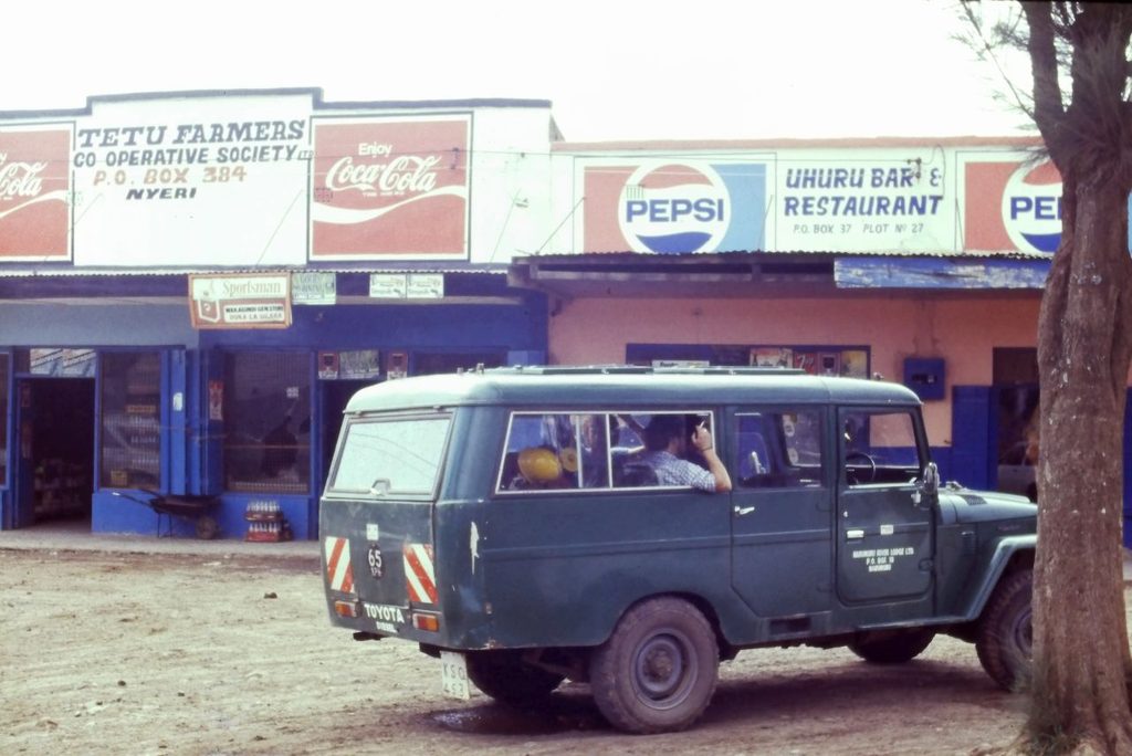 Heading up in our lift - Toyota land cruiser heading out of Naro Moru