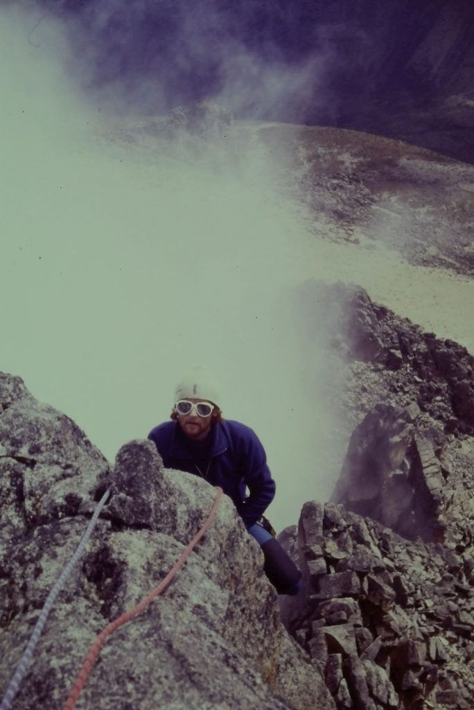 Steve reaching the top of Midget Peak